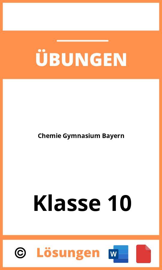 Chemie 10. Klasse Gymnasium Bayern Übungen