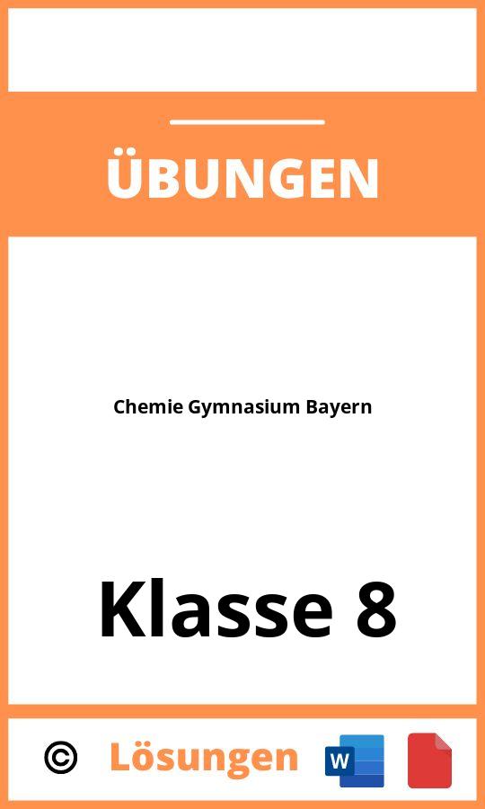 Chemie 8 Klasse Gymnasium Bayern Übungen