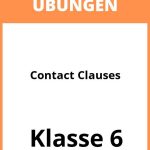 Contact Clauses Übungen Klasse 6 PDF