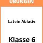 Latein Ablativ Übungen 6 Klasse PDF