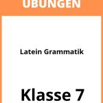 Latein Grammatik Übungen Klasse 7 PDF