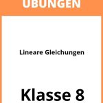 Lineare Gleichungen Übungen Klasse 8 PDF