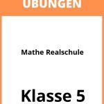 Mathe 5 Klasse Realschule Übungen PDF