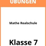 Matheübungen Klasse 7 Realschule Zum Ausdrucken PDF