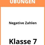 Negative Zahlen Übungen Klasse 7 PDF