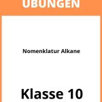 Nomenklatur Alkane Übungen 10 Klasse PDF