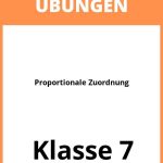 Proportionale Zuordnung Übungen Klasse 7 PDF
